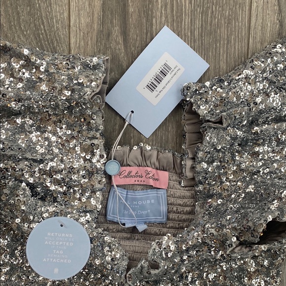 Hill House - NWT! The Collector’s Edition Ellie Nap Dress Silver Sequin - Size S - Picture 4 of 10